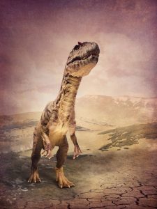 Ein Allosaurus, ein besonders großer Dinosaurier.